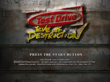 Test Drive - Eve of Destruction screen shot title